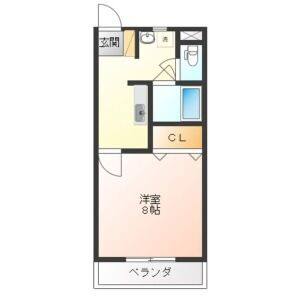 1K 間取り図