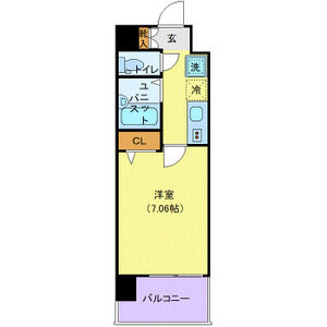 1K 間取り図
