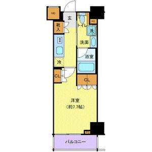 1K 間取り図