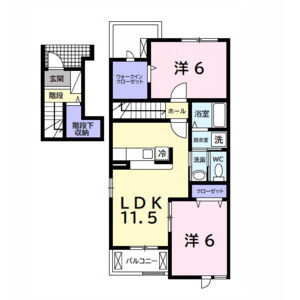 2LDK 間取り図