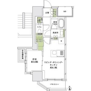 1LDK 間取り図