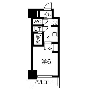 1K 間取り図