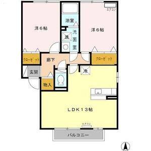 2LDK 間取り図