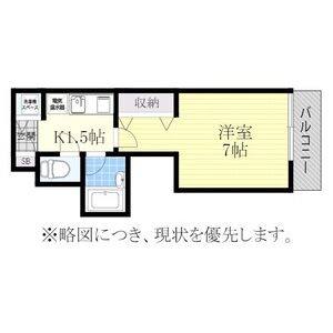 1K 間取り図
