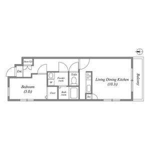 1LDK 間取り図