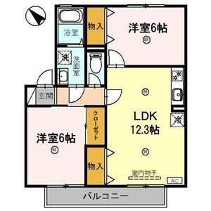 2LDK 間取り図