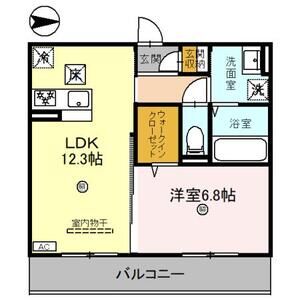 1LDK 間取り図