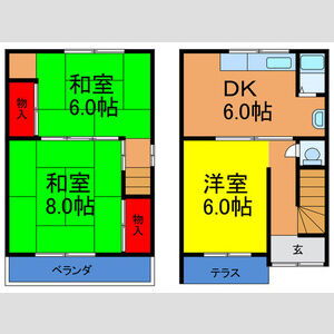3DK 間取り図