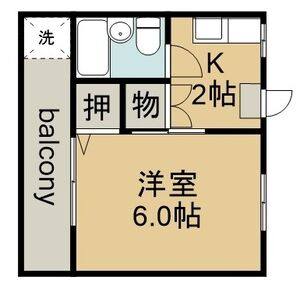 1K 間取り図