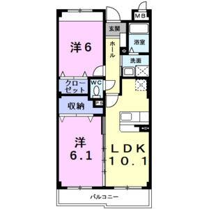 2LDK 間取り図