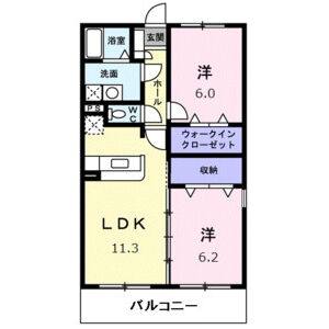 2LDK 間取り図