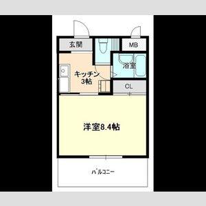 1K 間取り図