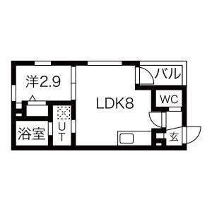 1LDK 間取り図