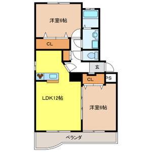 2LDK 間取り図