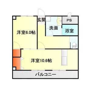 1LDK 間取り図
