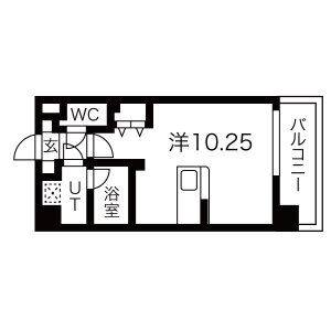 1K 間取り図