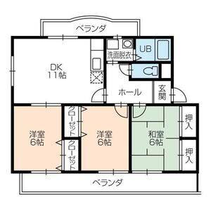 3DK 間取り図