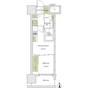 1DK 間取り図