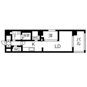 1LDK 間取り図