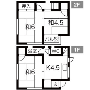 3DK 間取り図