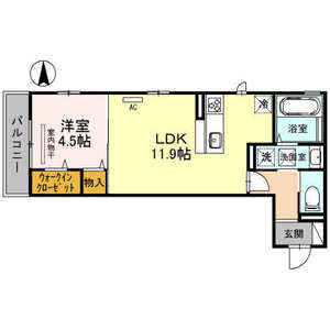 1LDK 間取り図