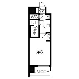 1K 間取り図