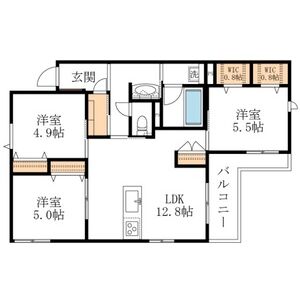 2LDK 間取り図