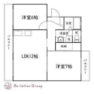 2LDK 間取り図