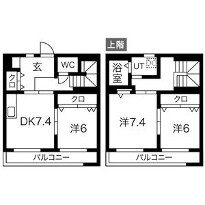 3DK 間取り図