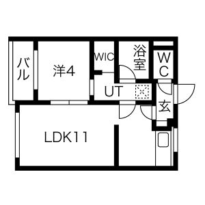 1LDK 間取り図