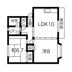 1LDK 間取り図