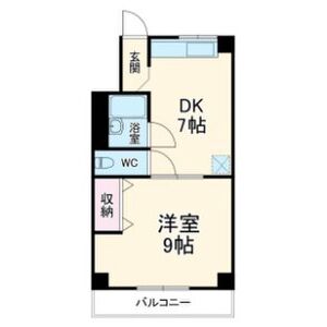 1DK 間取り図
