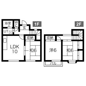 2LDK 間取り図