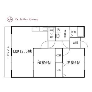 2LDK 間取り図