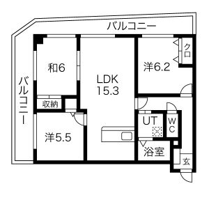 3LDK 間取り図