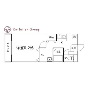 1K 間取り図