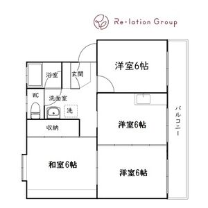 3DK 間取り図