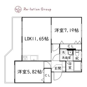 2LDK 間取り図