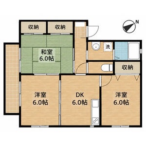 3DK 間取り図