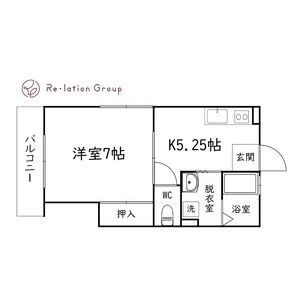 1DK 間取り図