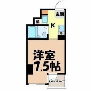 1K 間取り図