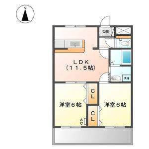 2LDK 間取り図