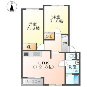 2LDK 間取り図