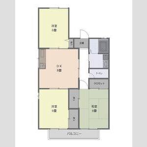 3DK 間取り図