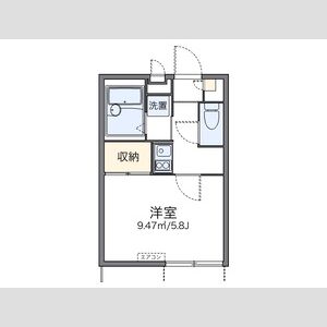 1K 間取り図
