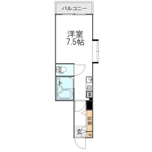 ワンルーム 間取り図