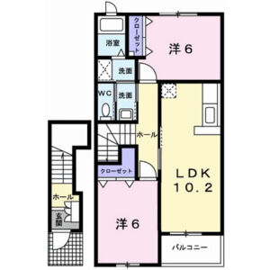 2LDK 間取り図