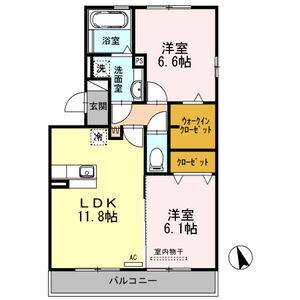2LDK 間取り図