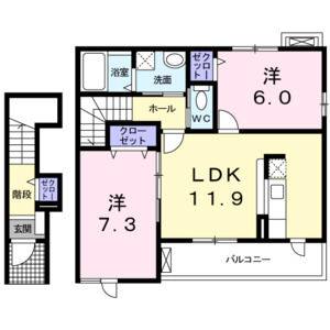 2LDK 間取り図