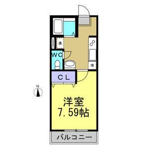 1K 間取り図
